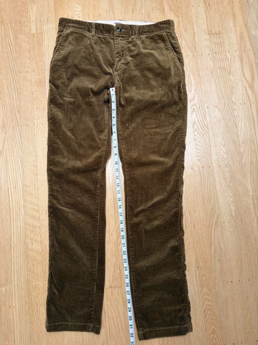 Taylor Stitch Men's Corduroy Pants in Olive Brown 33